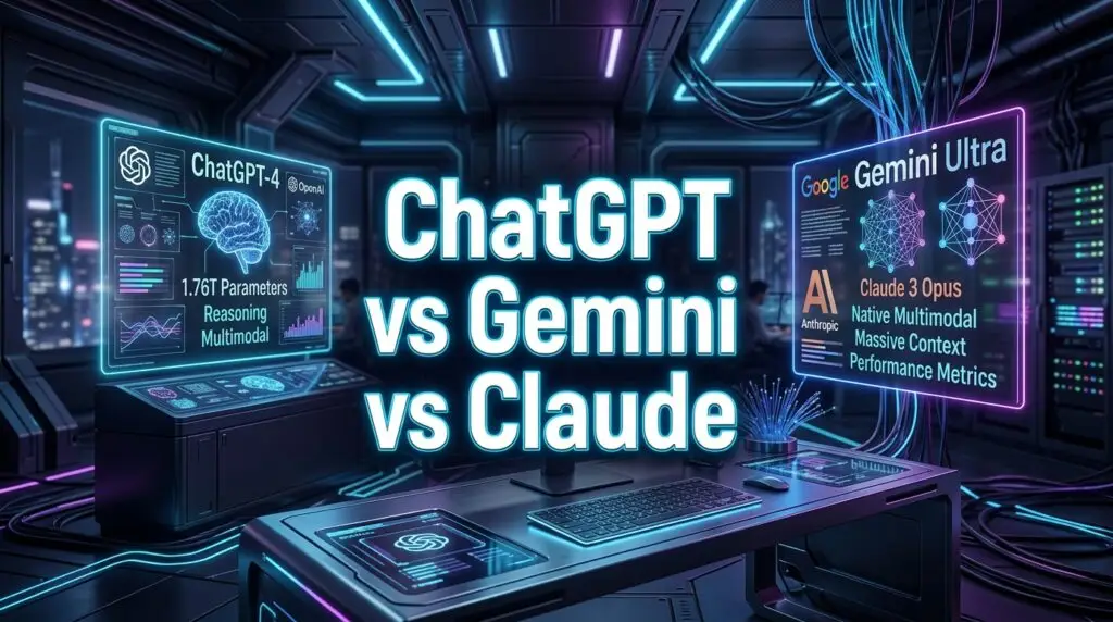 ChatGPT vs Gemini vs Claude comparison banner
